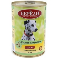 Беркли Local консервы для собак №4 Курица с морковью, 400 г